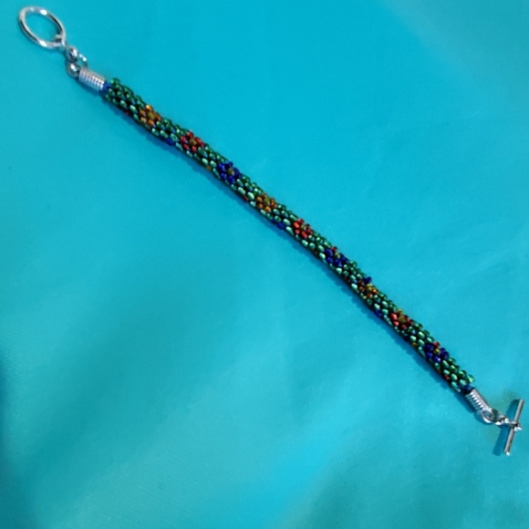 Japanese beaded kumihimo bracelet - Picture 2 of 2